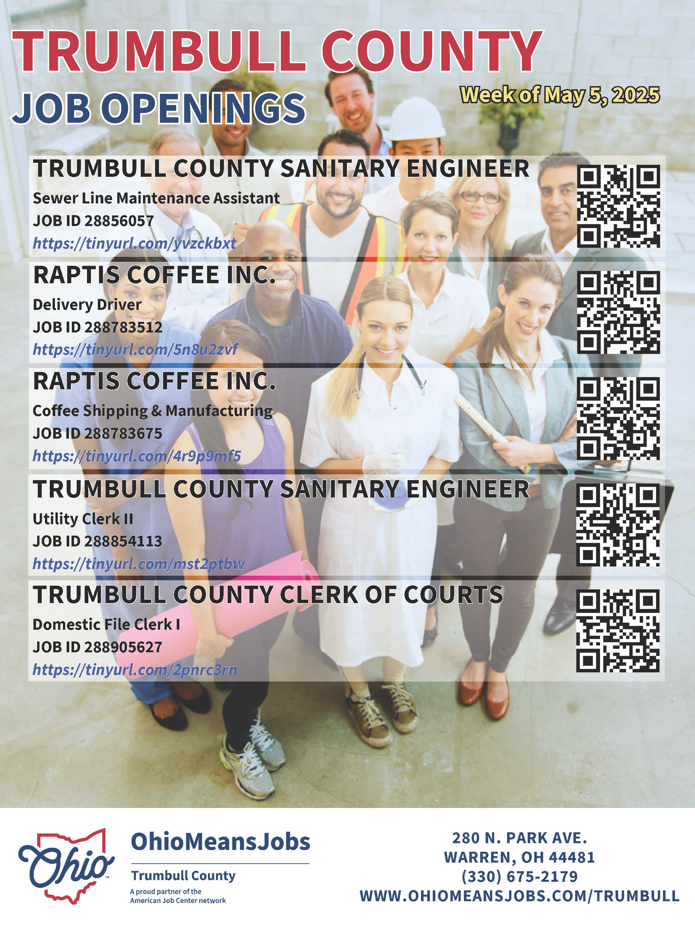 Jobs List May 5, 2025