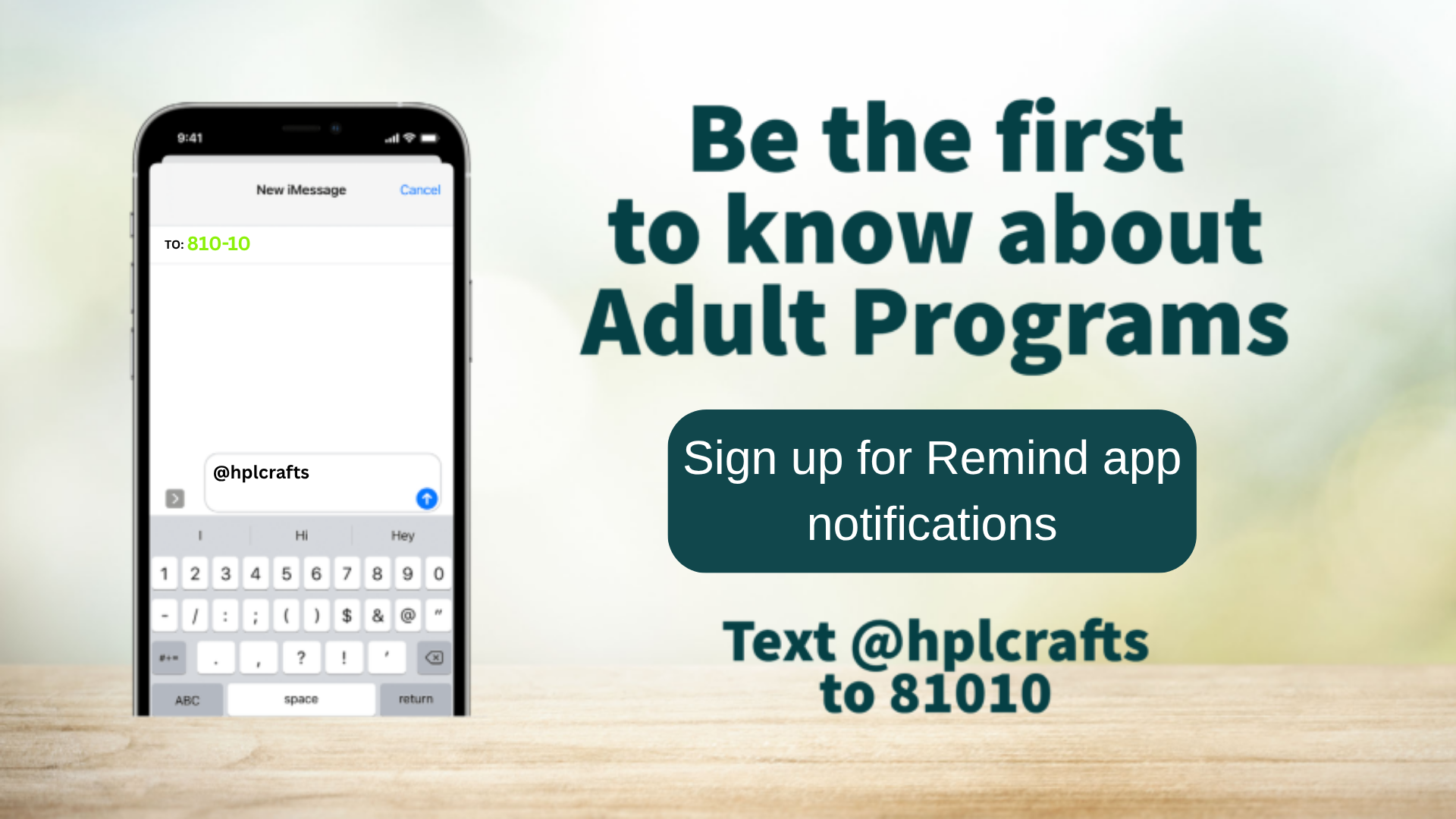 Sign up for Remind app notifications