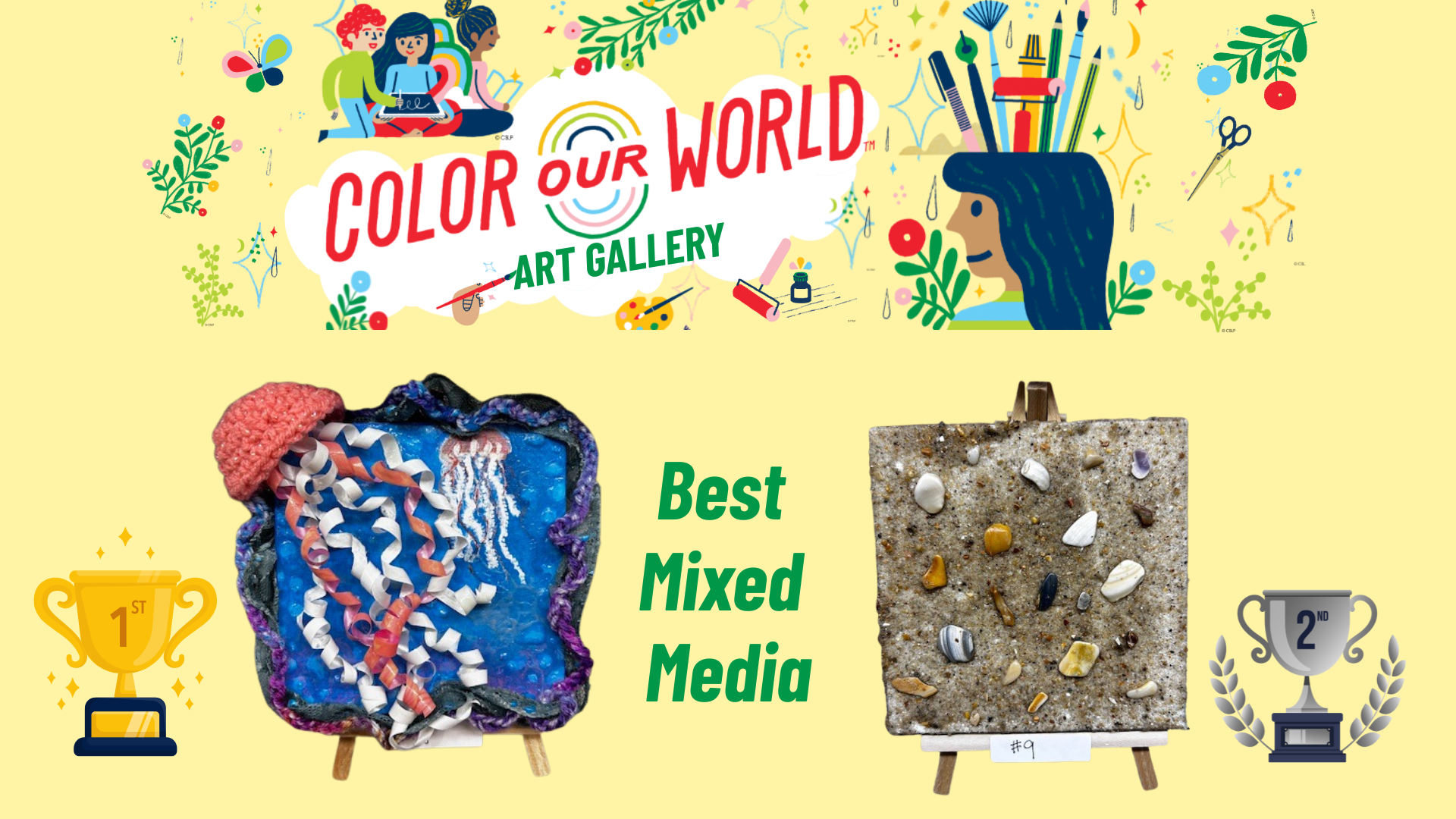 Color Our World Art Contest best mixed media winners