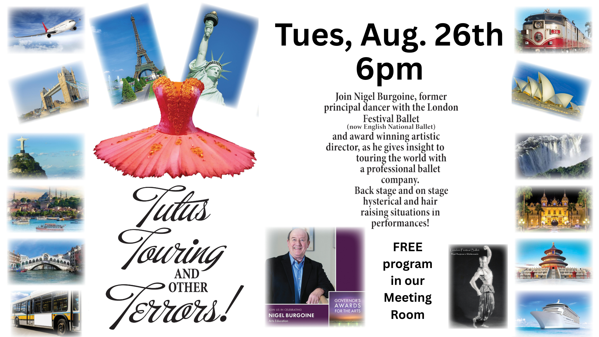 Tutus Tuesday, August 26th at 6pm