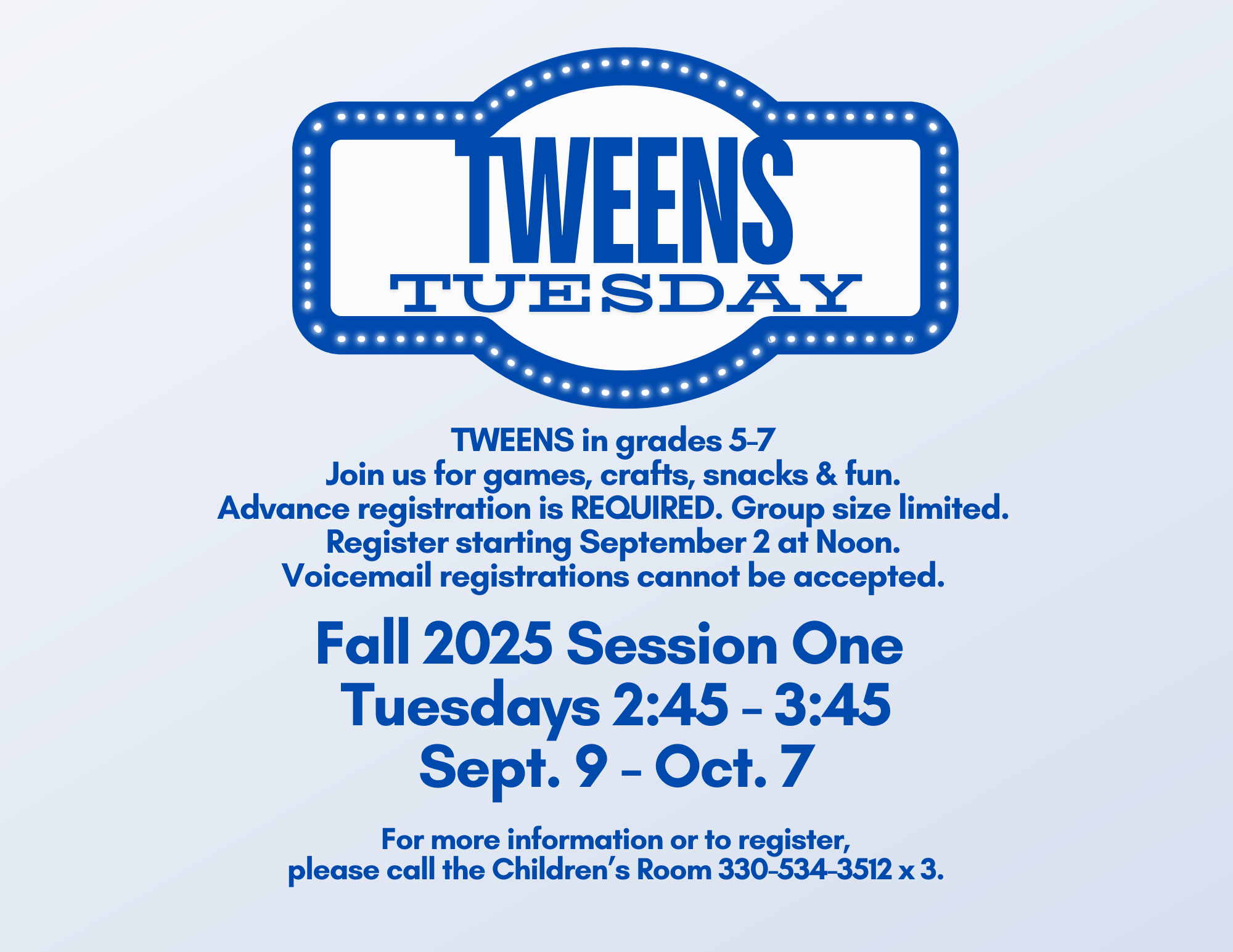 Tweens Fall 2025