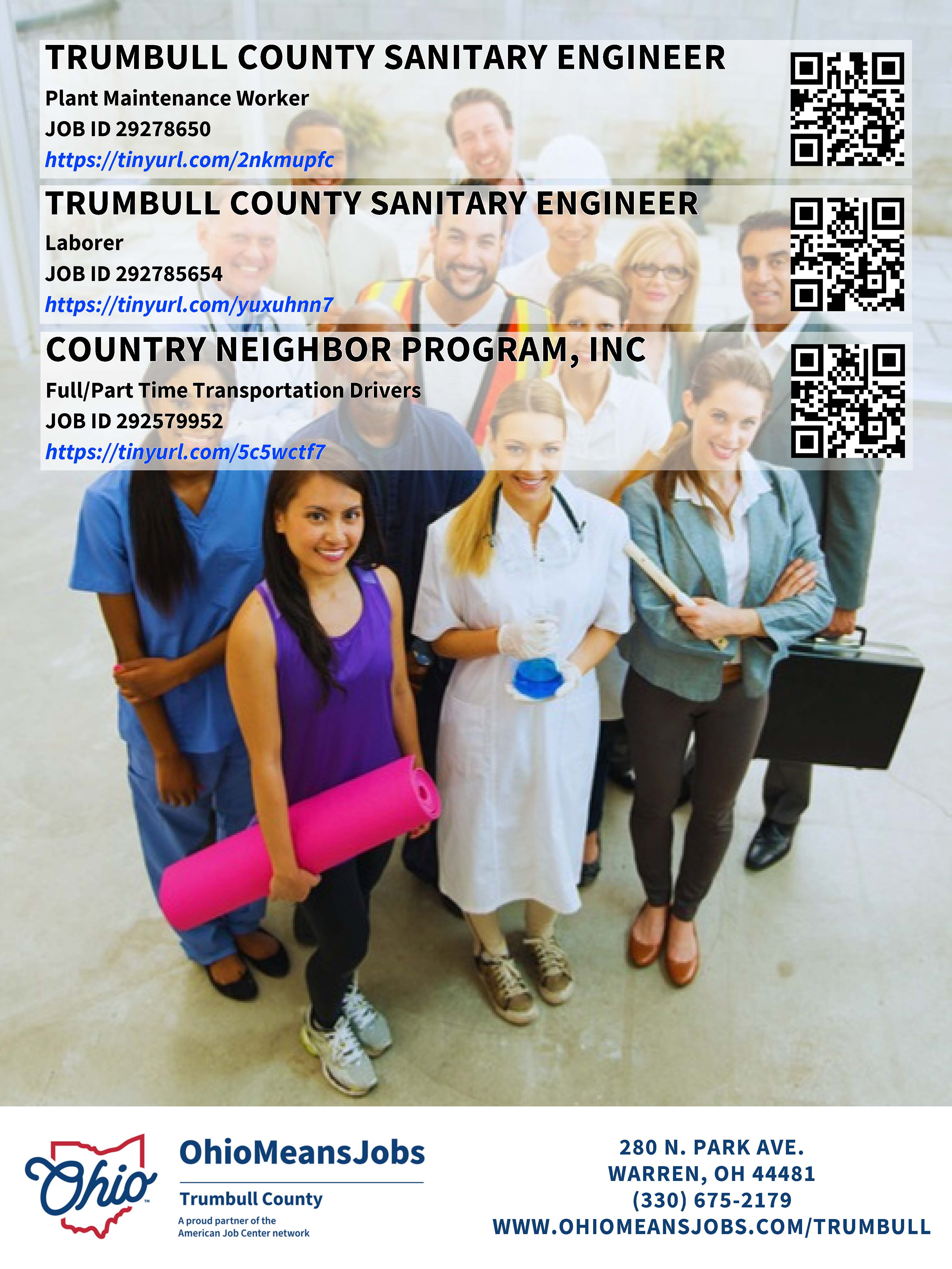 Trumbull County Job Openings Week of October 20, 2025 Page 2.