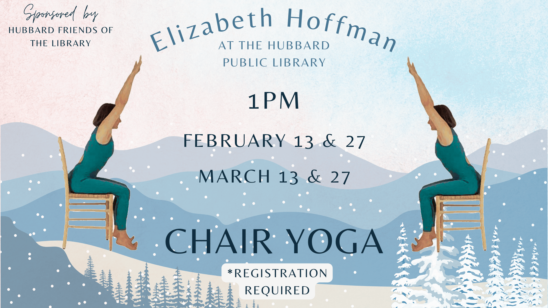 February 2026 Chair yoga dates.