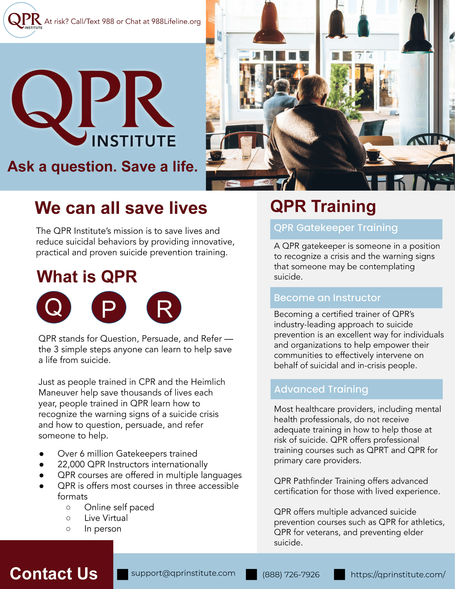 QPR Informational flyer.