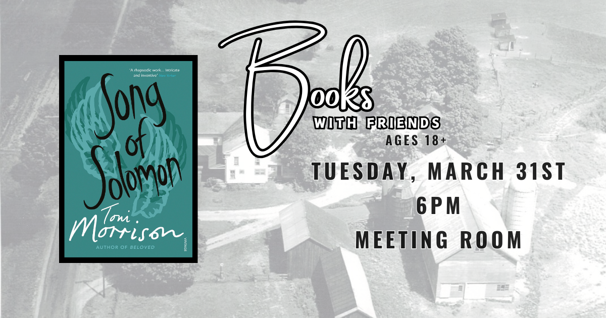 Books with Friends March 31 at 6pm.
