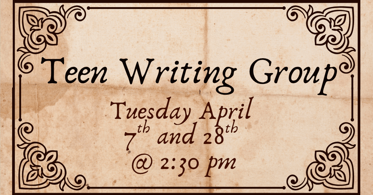teen writing group.