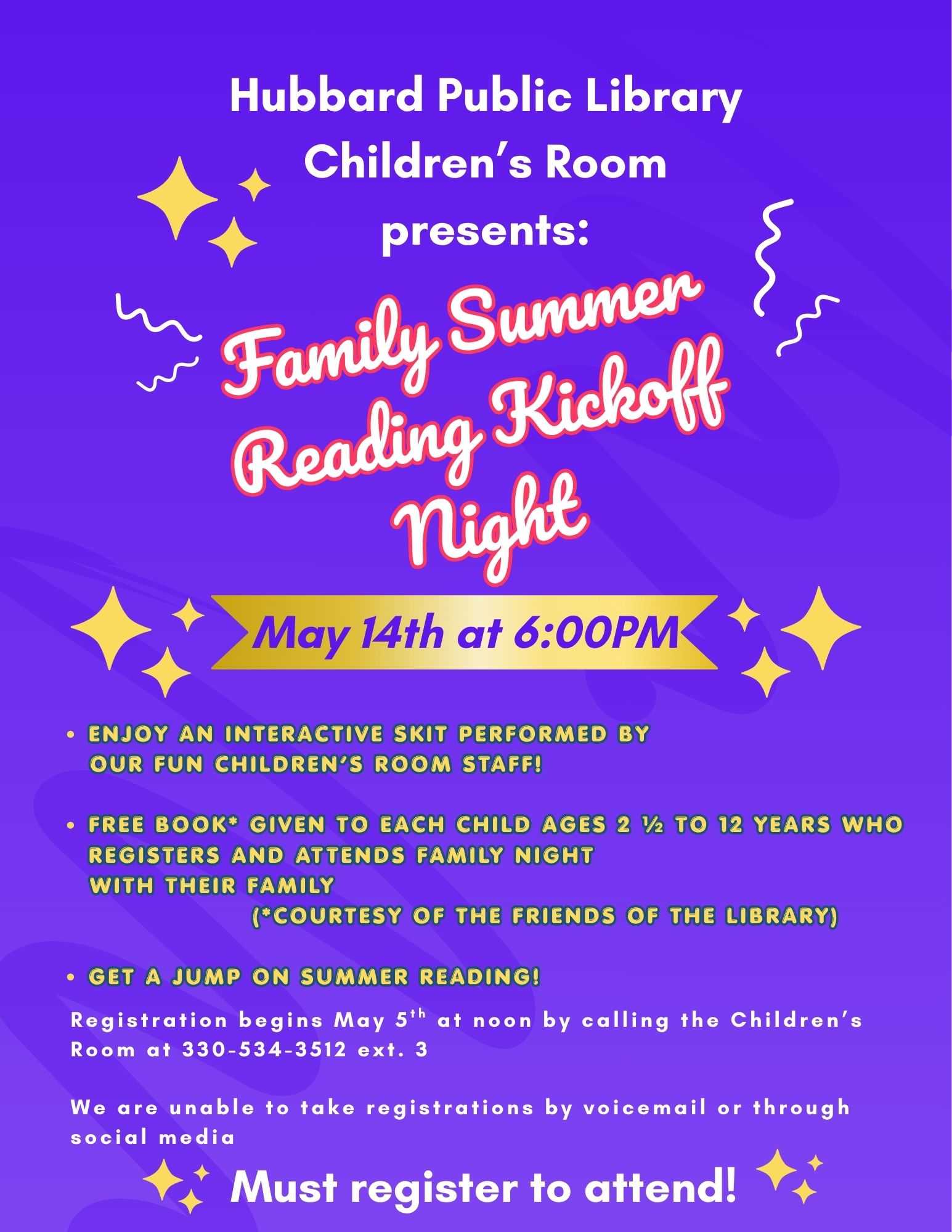 Family Summer Reading Kickoff Night