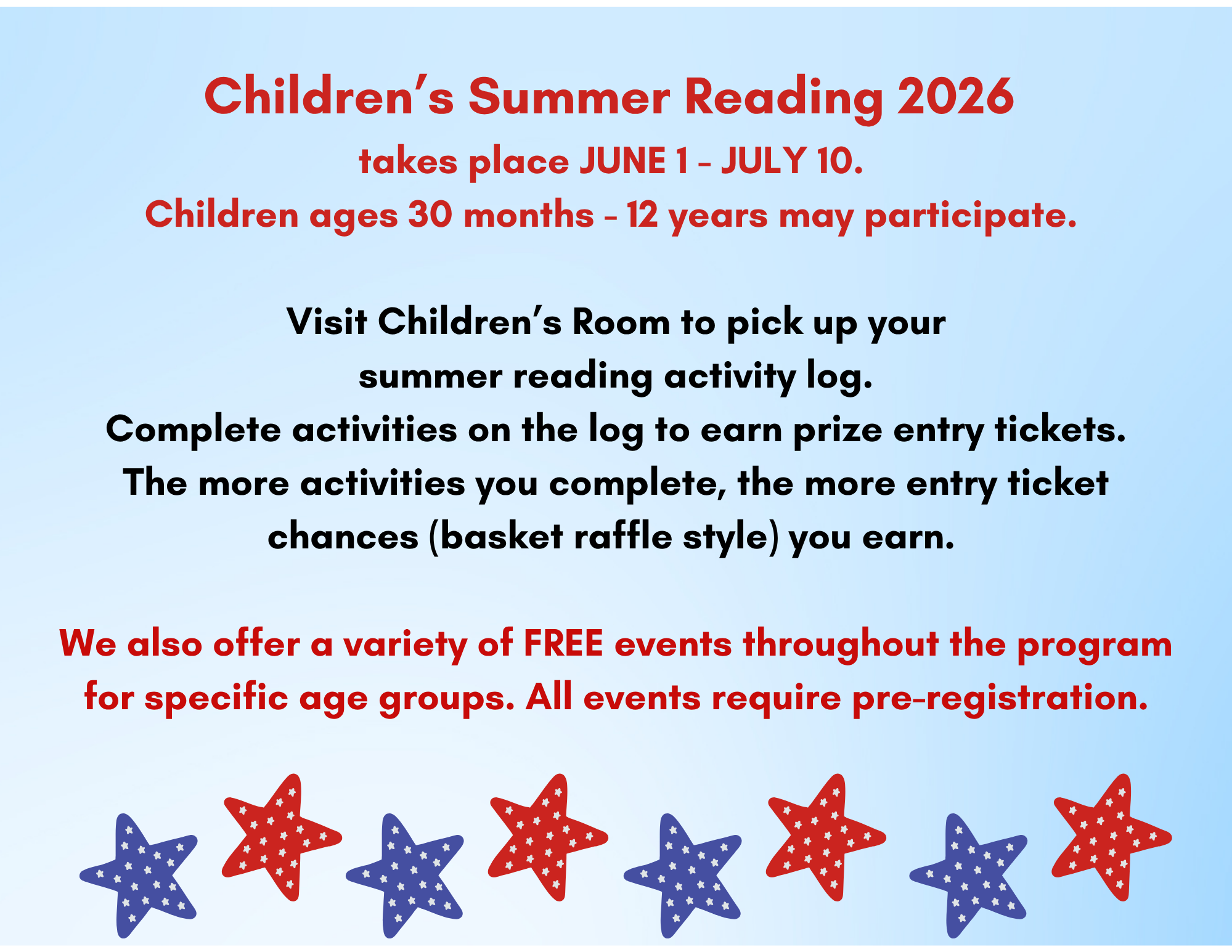 Children's Summer Reading 2026.