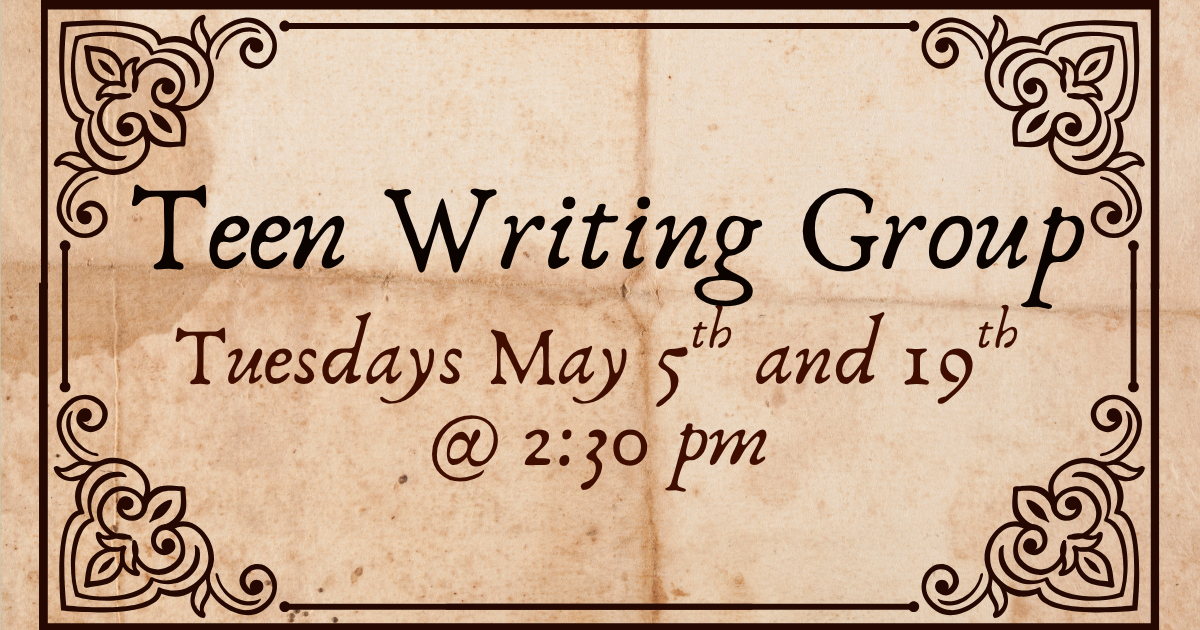 Teen Writing Group.
