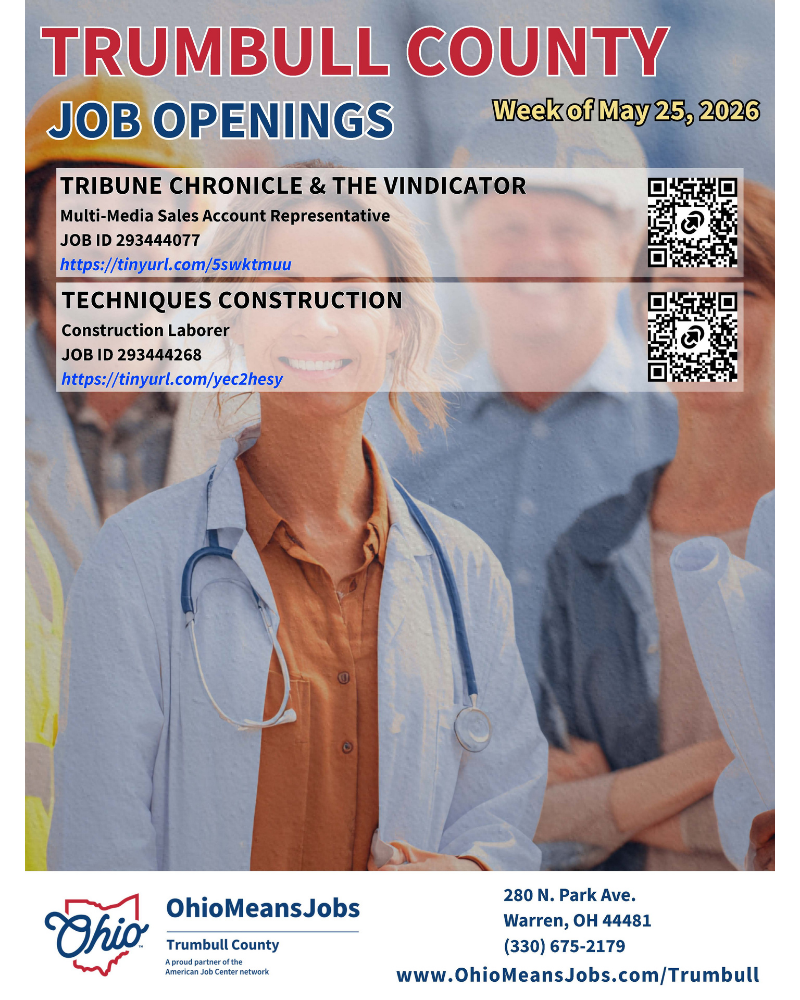 Trumbull county job openings.
