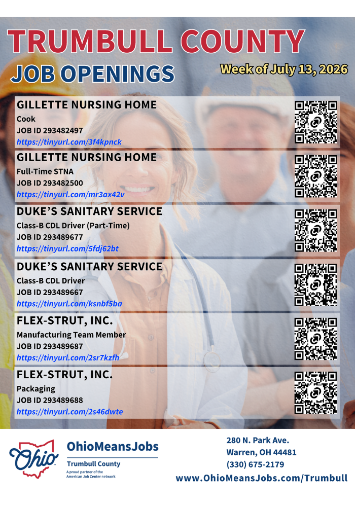 Trumbull county jobs list page 1.