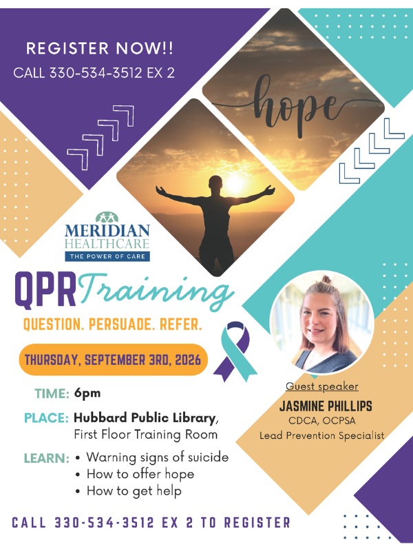 QPR Suicide prevention training September 3.