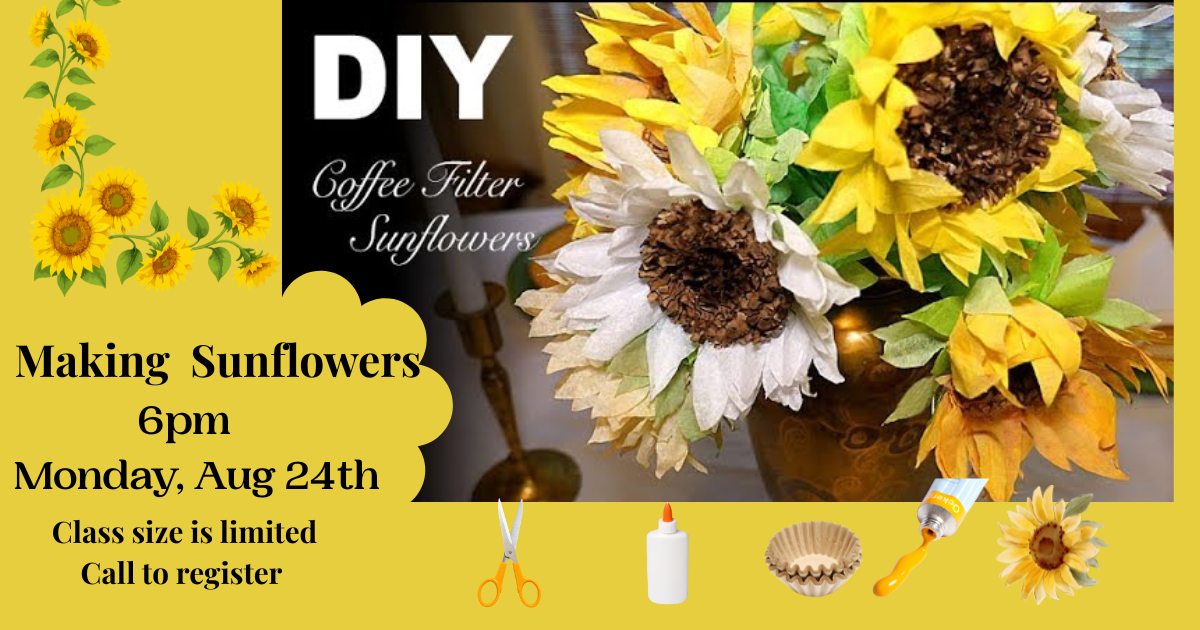 Paper sunflower craft.