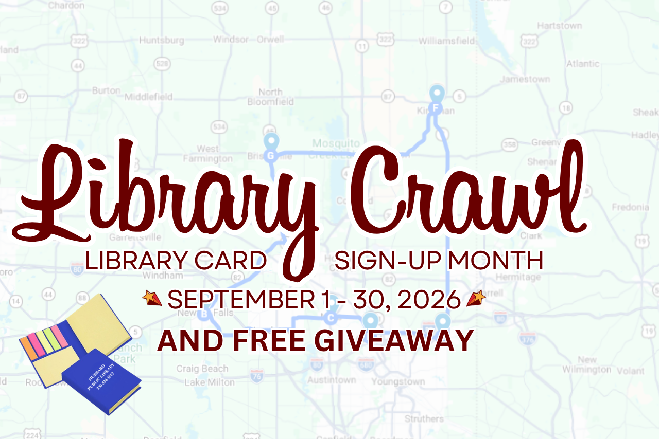 library crawl and giveaway.