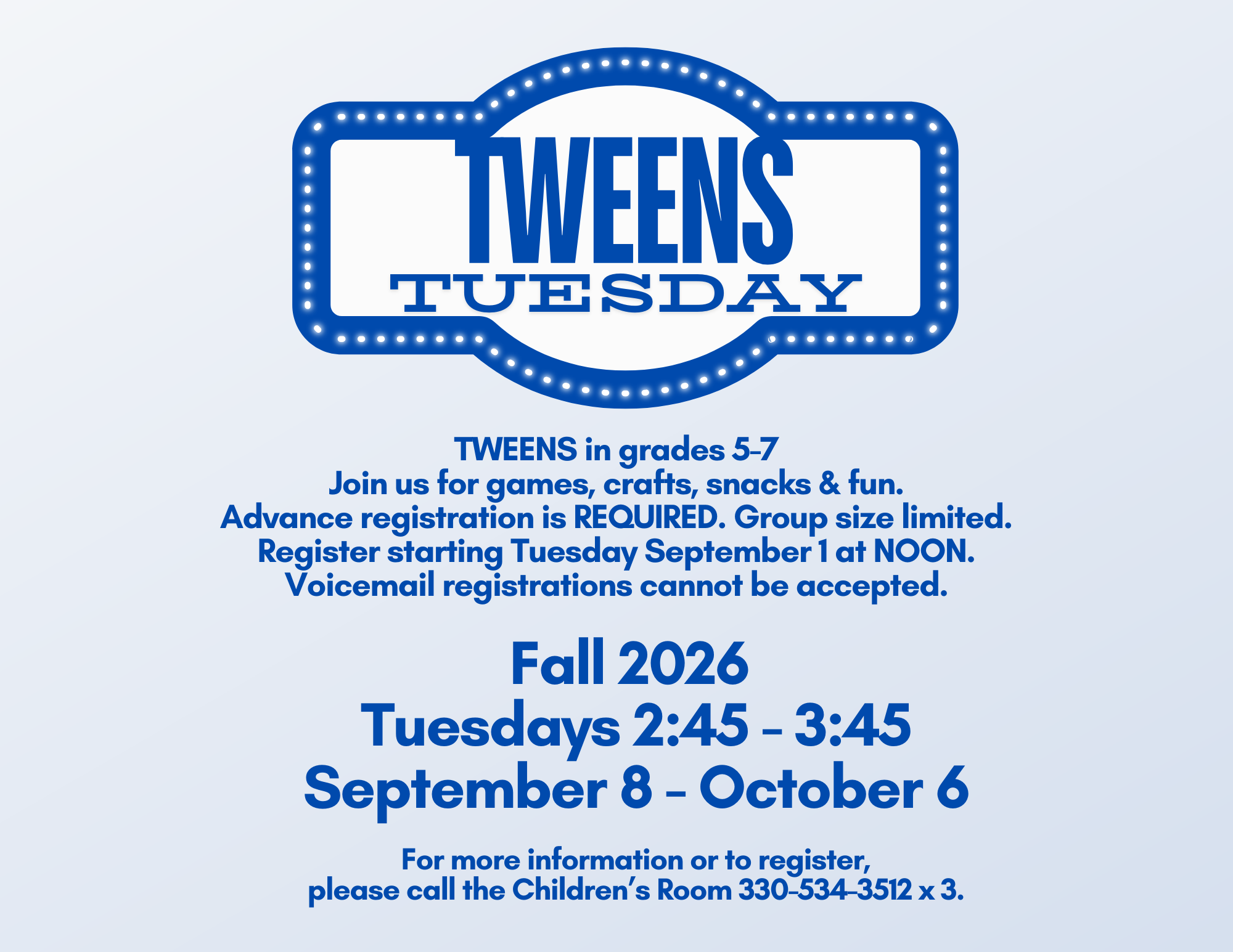 Tweens Fall 2026.