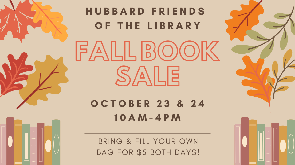 Fall Book Sale 2026 October 23 and 24.