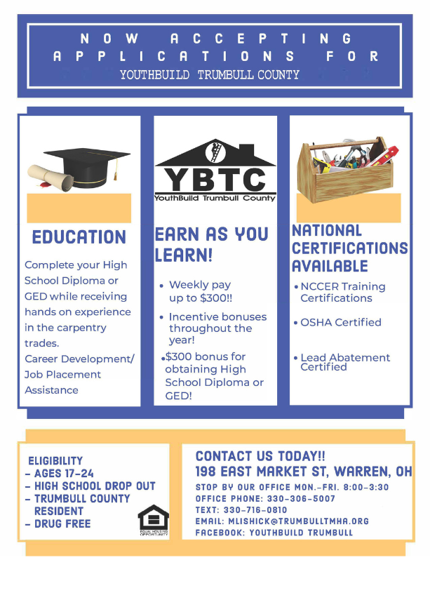 Youth build Trumbull county flyer.