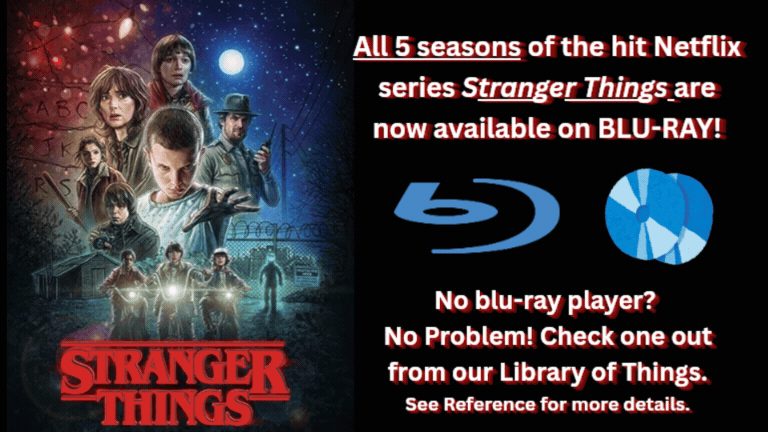 Stranger Things DVD series new to our shelves.