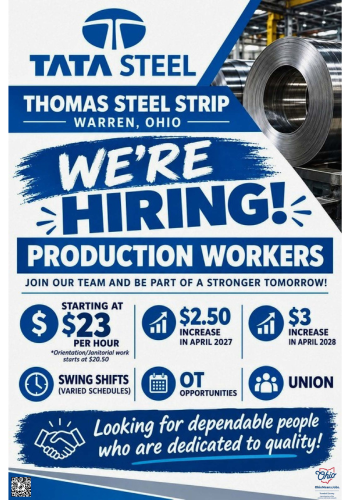 TaTa Steel hiring.