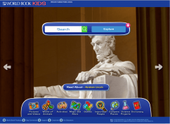 world book kids front page with Abraham Lincoln