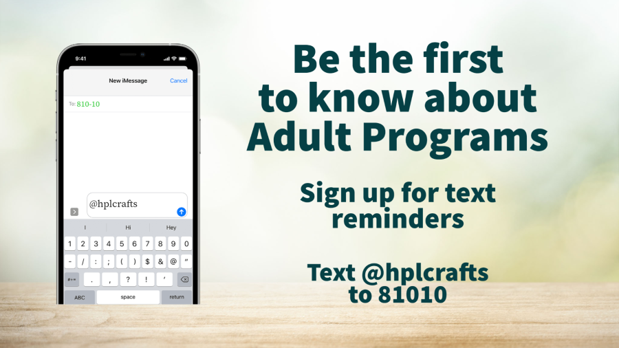 Adult Programs Text Reminders