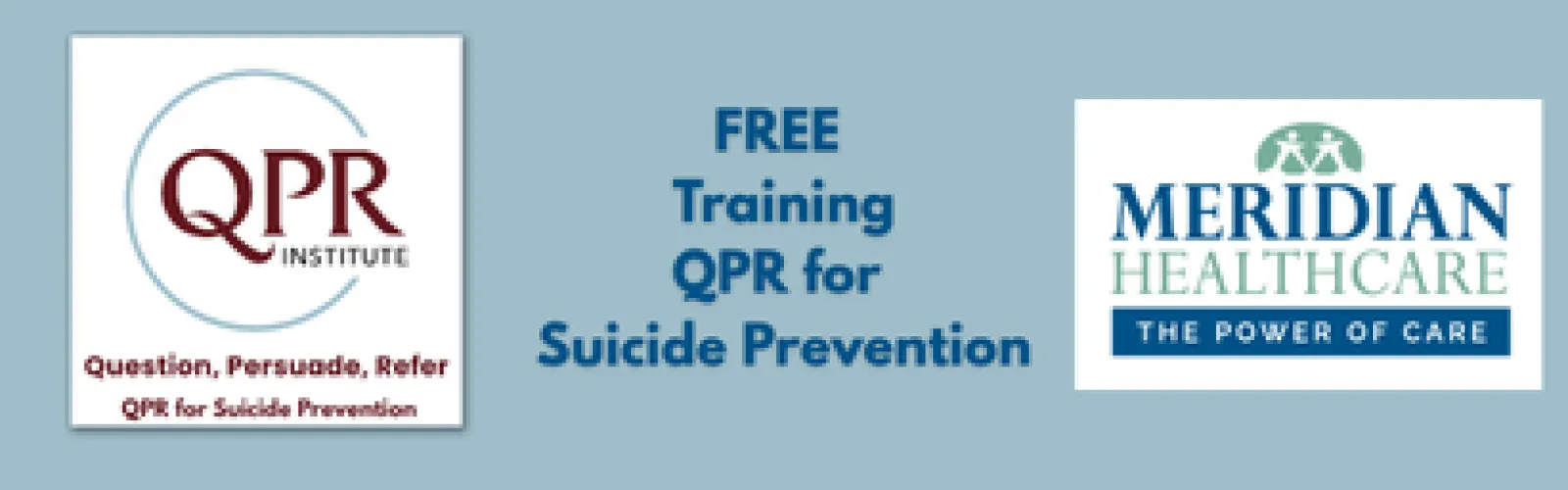 FREE QPR for Suicide Prevention Training.